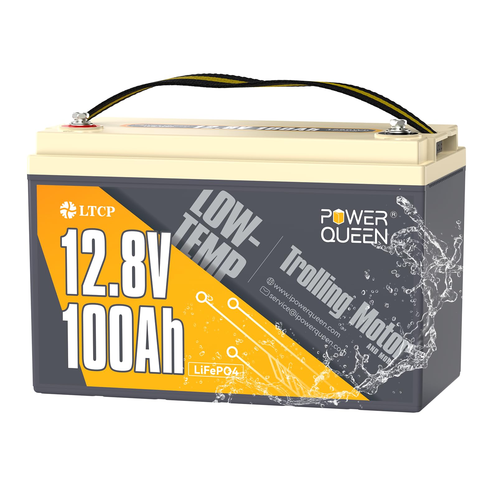 Power Queen 12V 100A Marine Lithium Battery
