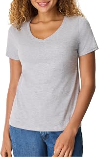 Hanes Women's Nano Premium Cotton V-Neck Tee