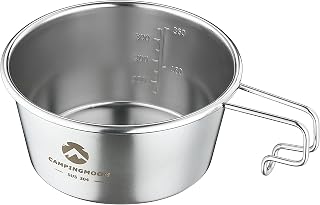 Camping Moon S-360 Camping Cup, Stainless Steel, Sierra Cup, Deep, 12.2 fl oz (360 ml)