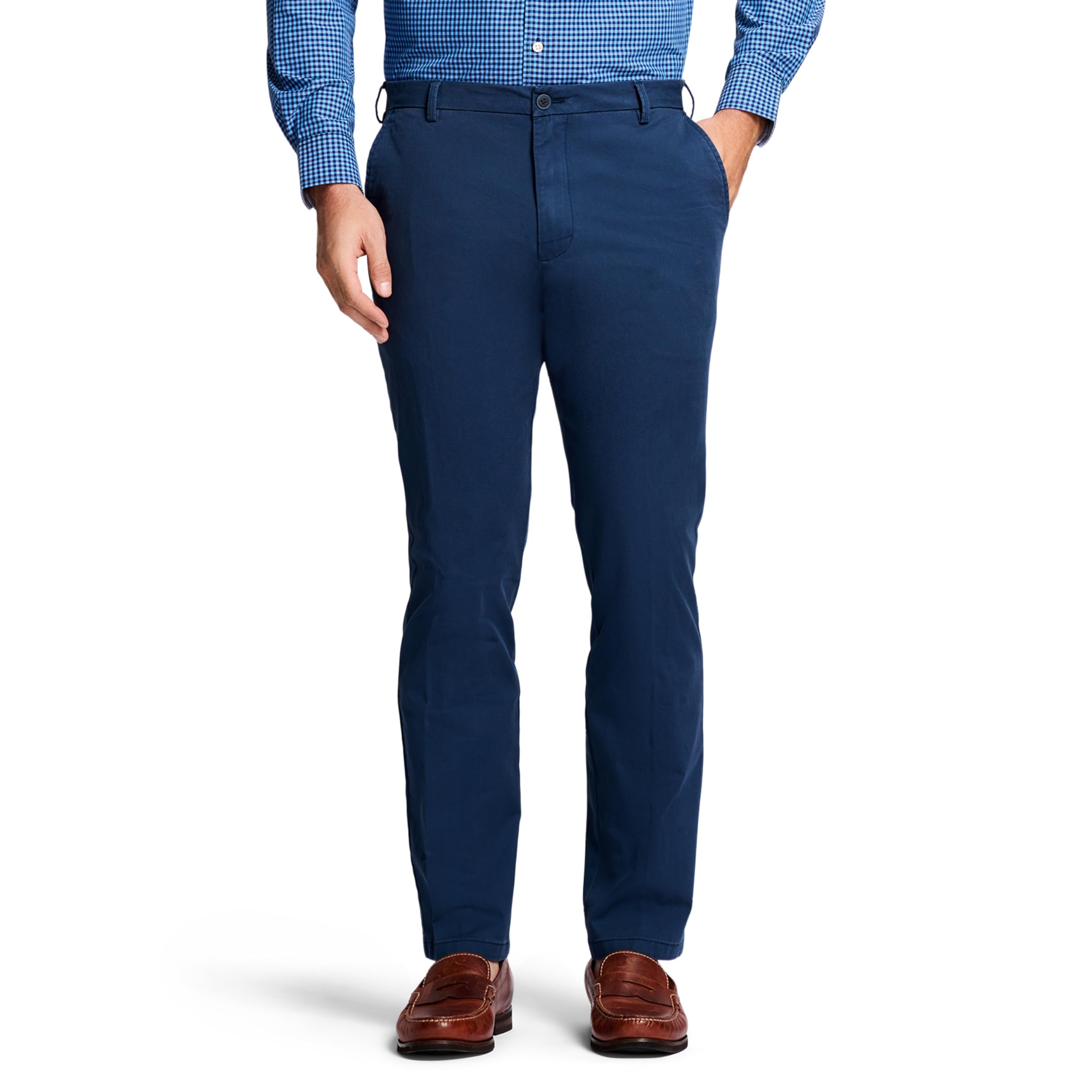 Izod Men's Saltwater Stretch Flat Front Fit Chino Pant Casual Pants