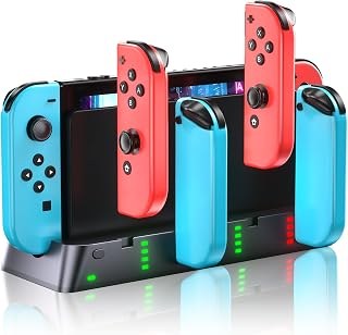 Switch Controller Charging Dock Compatible with Switch &OLED, LED Indicator | Charge up to 6 Joycons, keep your gaming setup organized, and stay ready for every multiplayer session