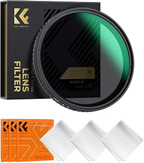 K&F CONCEPT 77mm Variable ND Filter ND2-ND32 (1-5 Stops) No X Cross | High-Definition Waterproof Adjustable Neutral Density Filter with 28 Multi-Layer Coatings (Nano-X Series) FN712