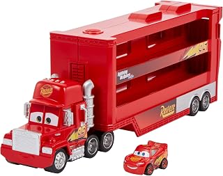Mattel Disney and Pixar Cars Minis Transporter With Vehicle, Kids Birthday Gift For Ages 4 Years and Older, GNW34, Mack Hauler