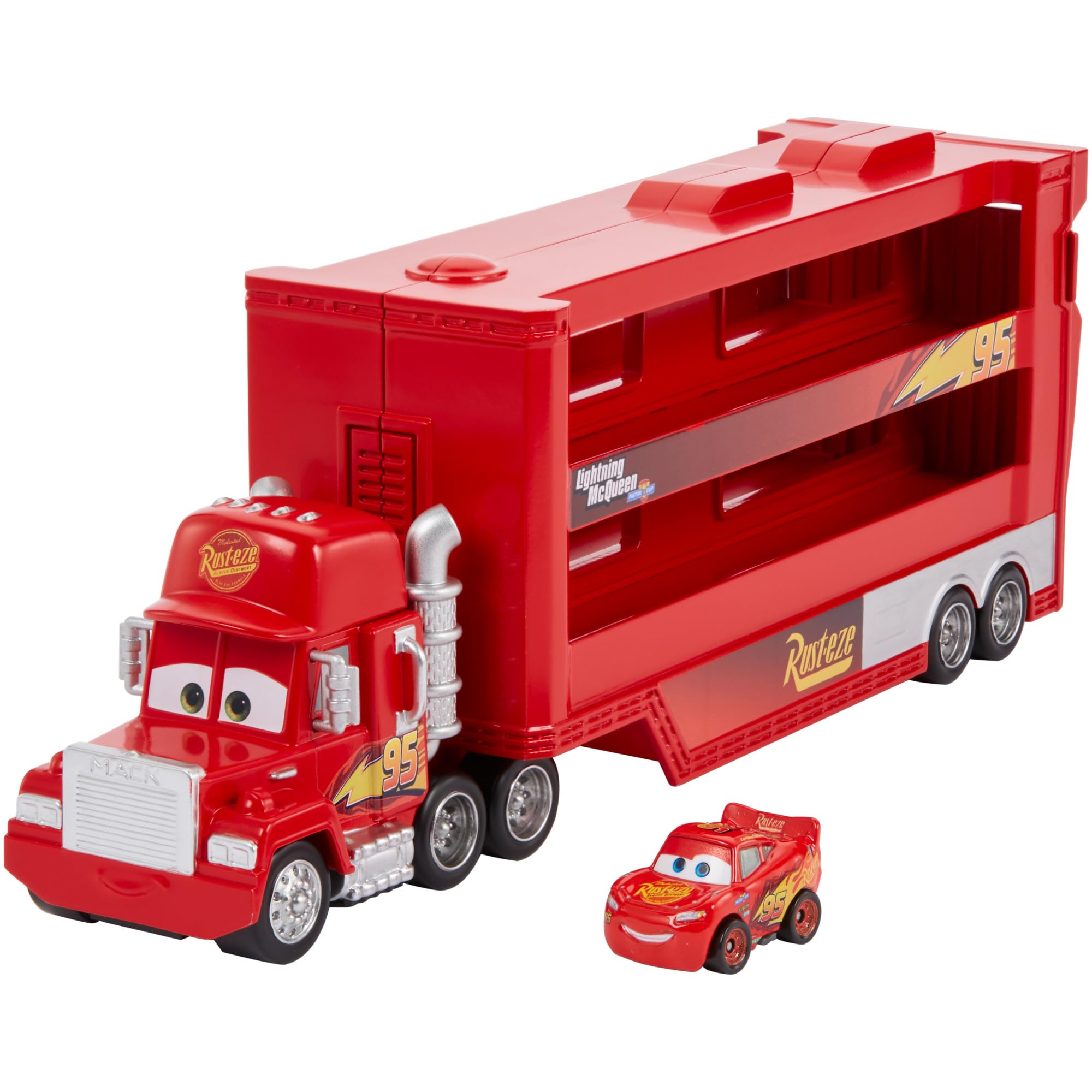 Mattel Disney and Pixar Cars Minis Transporter With Vehicle, Kids Birthday Gift 