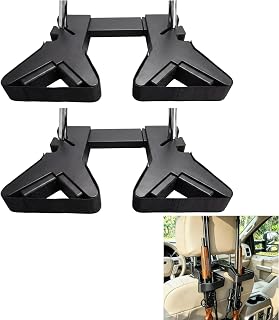 Eccentfit Seat Back Gun Rack for Truck 2 Sets Shotgun Holder for Car, SUV | Black,Adjustable,Heavy-Duty ABS Vehicle Gun Sling Organizer for Hunting Gear, Scratch-Free Rubber Grip