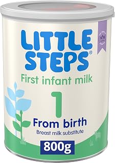 Little Steps 1 First Infant Baby Milk Formula Powder from birth 800g | Nutritionally complete* infant formula for formula & combination fed babies. No palm oil or fish oil. Halal certified.