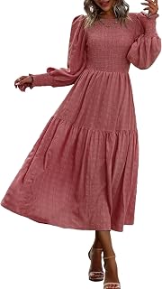 PRETTYGARDEN Womens Spring Long Sleeve Wrap V Neck Ruffle Floral Maxi Dress Casual Tie Waist Boho Chiffon Flowy Long Dresses