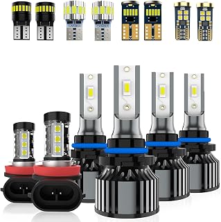 Led Headlights Fit For Toyota RAV4 2006-2012 Headlight Bulbs,9005 9006 High Low Beam h11 Fog Light + Interior Lights(Dome Map Trunk License Plate Lights) Kit Package,Pack of 14