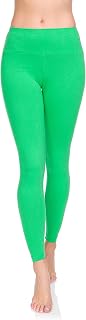 SOFTSAIL Leggings 95% Cotton Leggings for Women High Waist Full Length Tummy Control Leggings Stretchy Pants Leisure Time Relaxation Walking