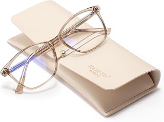 Madison Avenue TR90 Blue Light Blocking Computer Glasses Women | Classic Square, Anti Eyestrain/Glare/UV Blue Light Glasses, Lightweight Gaming/ TV/Phone Glasses for Women