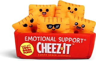 Emotional Support Pals Cheez-It, Cute Stuffed Animals by Relatable | Squishy Toys and Plushies, Great Gift Ideas for Loved Ones of All Ages, Includes 5 Plushies with Carrying Basket