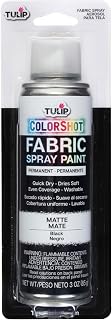 TULIP ColorShot Fabric Spray Paint, Black, 3 oz | Quick-Drying & Machine Washable Permanent Fabric Paint for Clothing & DIY Fabric Projects