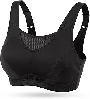 WingsLove Women's High Impact Sports Bra High Support Wireless Adjustable Plus Size for Large Breasts