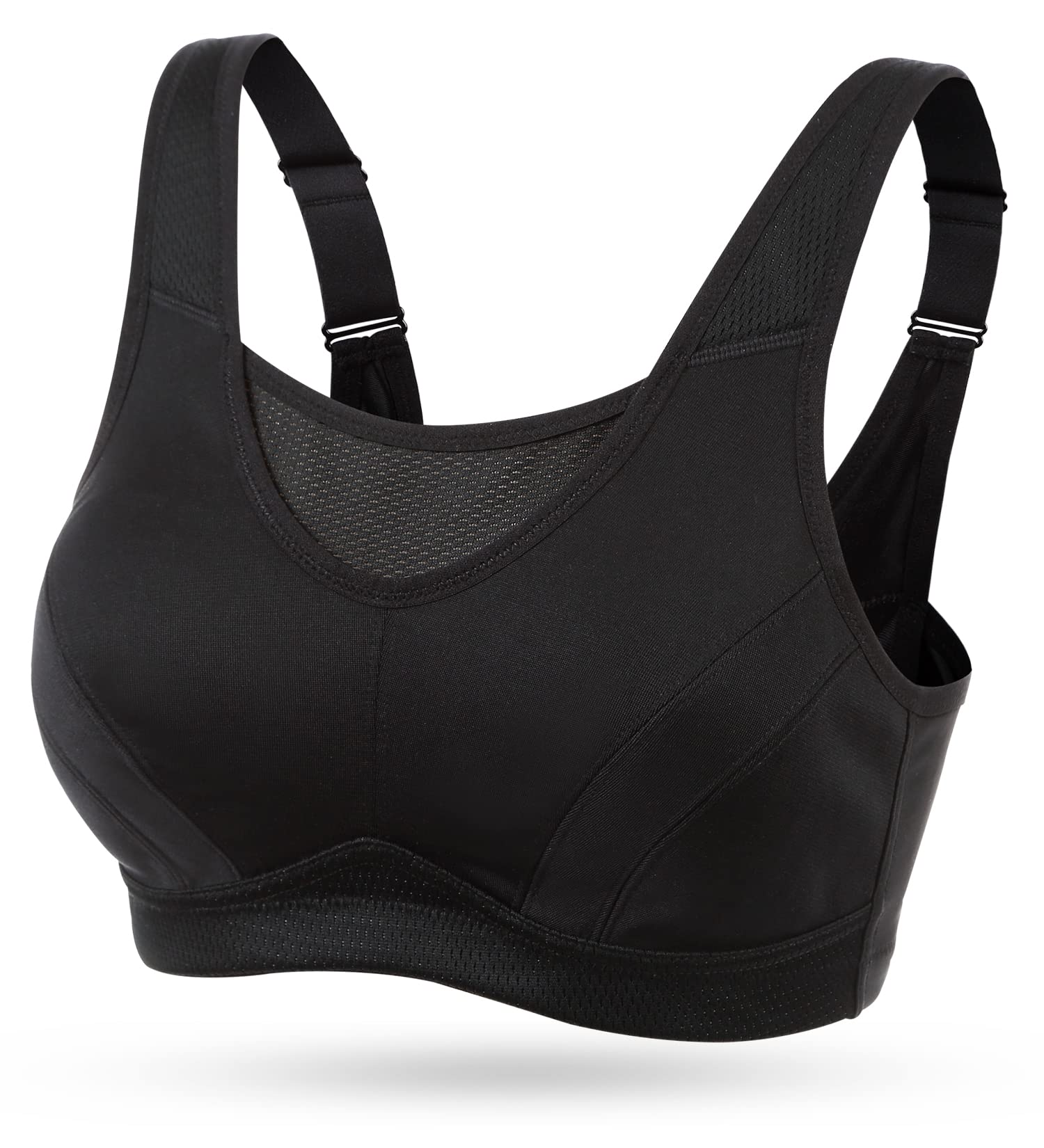 WingsLove Women's High Impact Sports Bra High Support Wireless Adjustable Plus S