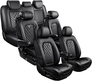 Seat Cover 7 Seats for Toyota Sienna 2000-2026.(7 Seats/Black)