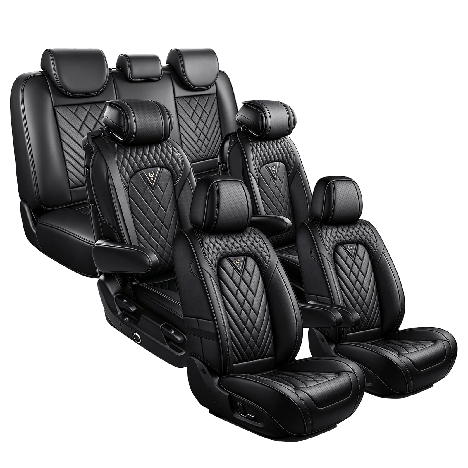 Seat Cover 7 Seats for Toyota Sienna 2000-2026.(7 Seats/Black)