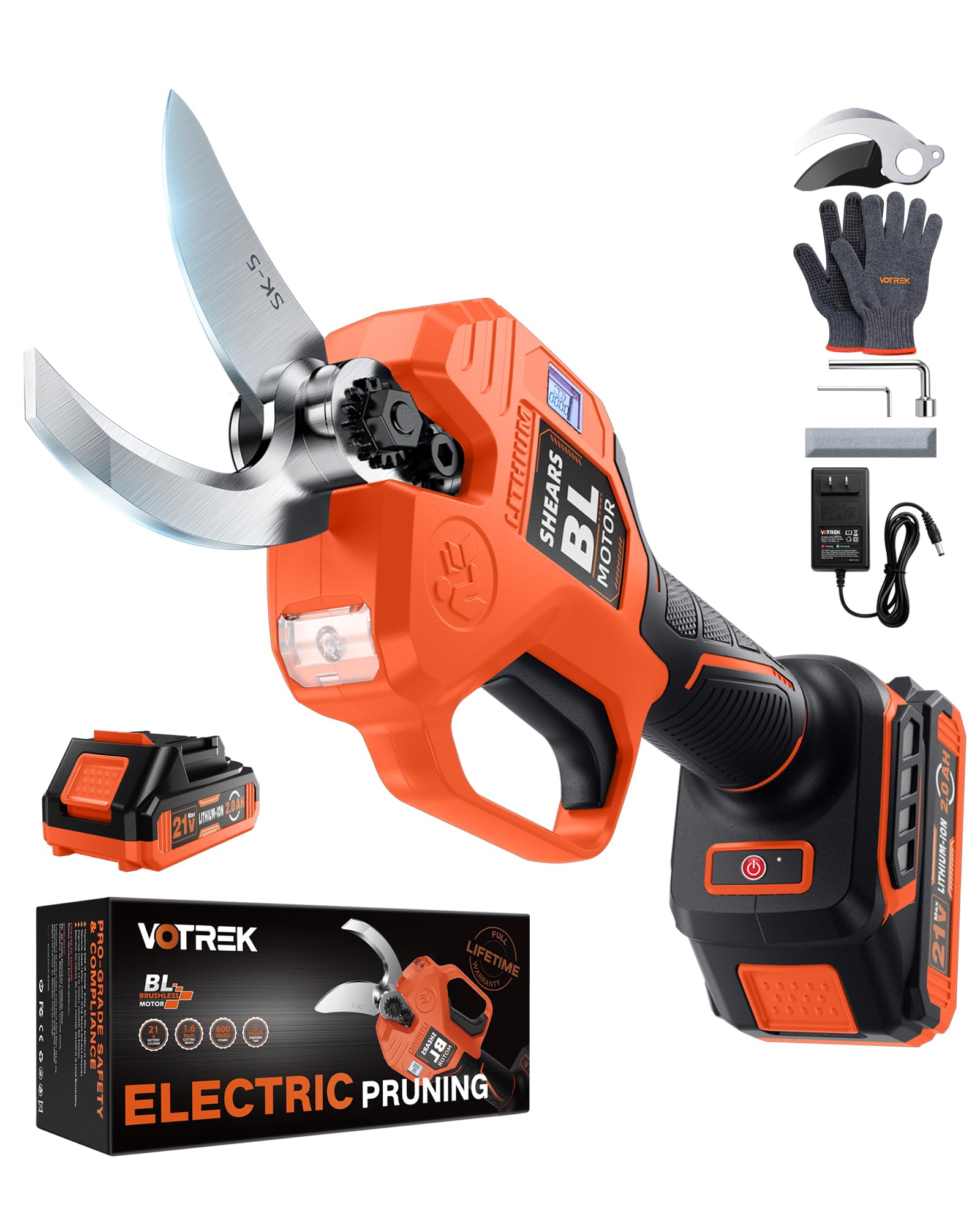 VOTREK® Effort-Saving Electric Pruning Shears, Power Cuts 1.6" Branches | SK5 St