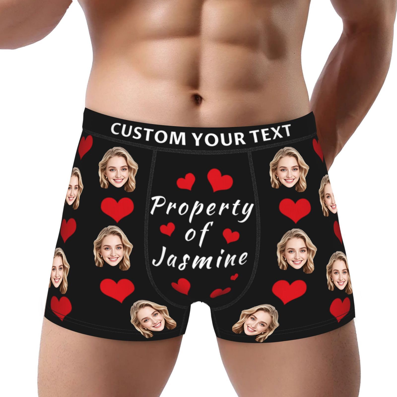 Boxers with Face, Boyfriend Underwear with My Face, Customized Gifts for Men Chr
