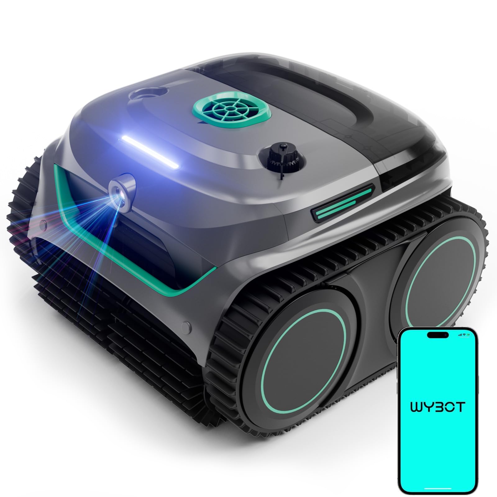 (2026 Upgrade) WYBOT C2 Vision AI Camera Pool Vacuum for Inground Pools,Floor to