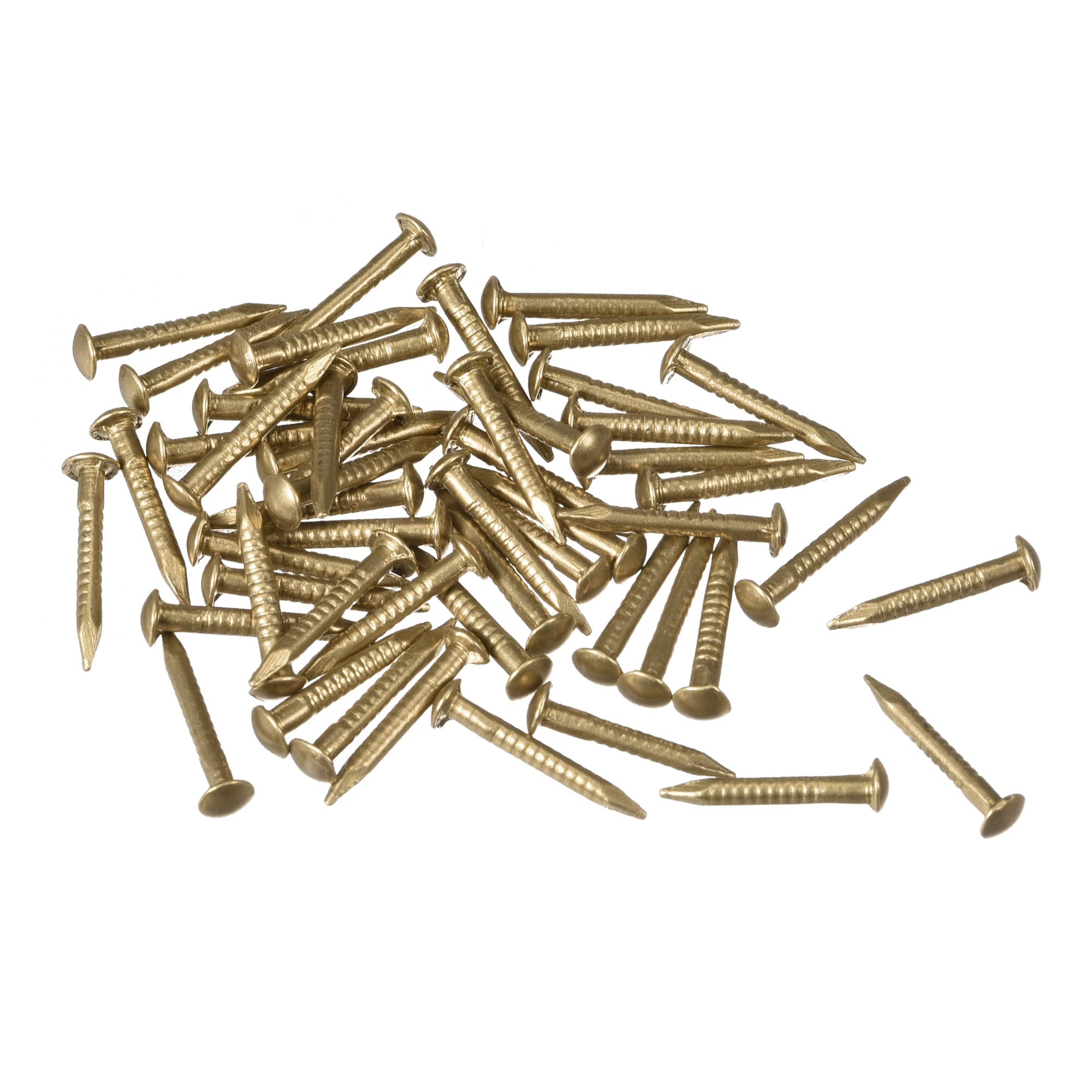 50pcs Small Brass Nails 1.2x10mm for Photo Decoration Wooden Boxes Household Acc