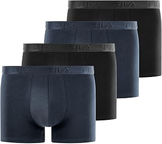 Fila Men's 4" Trunk Front Fly, 90% Polyester, 10% Spandex, 4 Pack