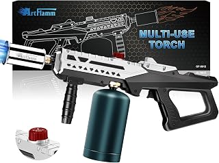 ARTFLAMM Propane Torch Gun, Powerful Grill & Cooking Blow Torch, Propane Torch Head with Igniter, Adjustable Flamethrower for BBQ, Campfire, Gas Welding Equipment(Tank Not Included)
