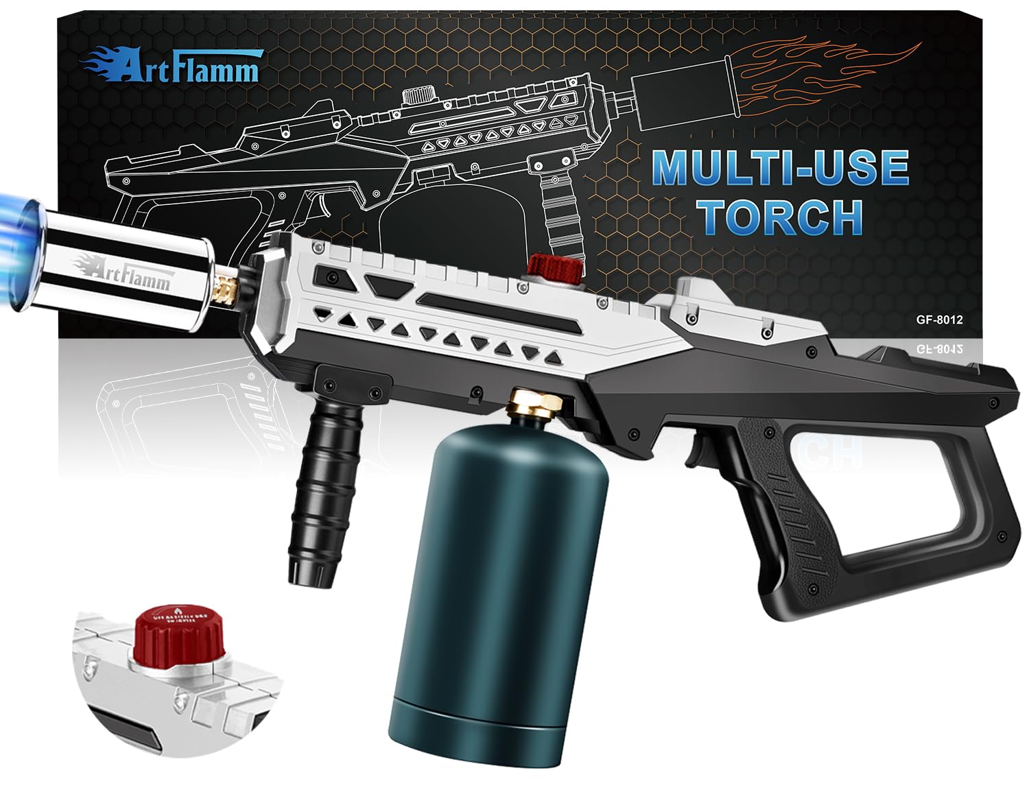 ARTFLAMM Propane Torch Gun, Powerful Grill & Cooking Blow Torch, Propane Torch H