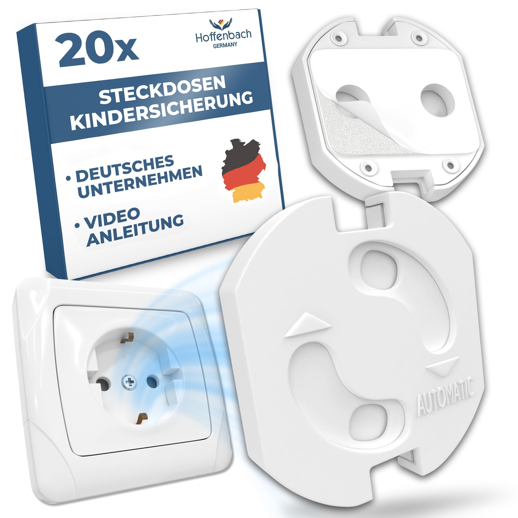 Hoffenbach 20 x Socket Child Lock - Socket Lock with Twist Mechanism - Protectio