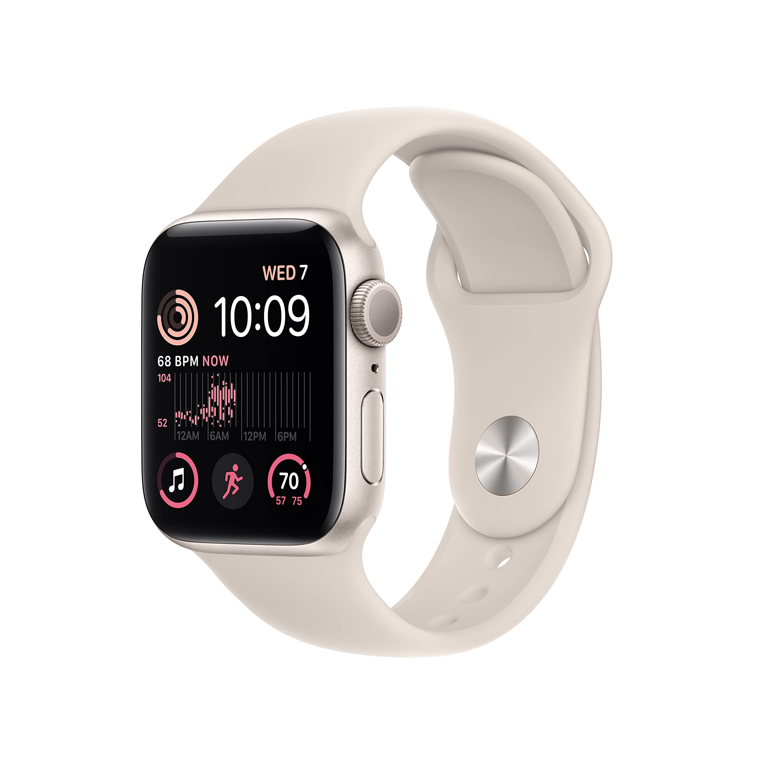 Apple Watch SE (2nd Gen) (GPS, 40mm) - Starlight Aluminum Case with Starlight Sp