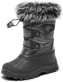 DREAM PAIRS Kids Waterproof Winter Snow Boots