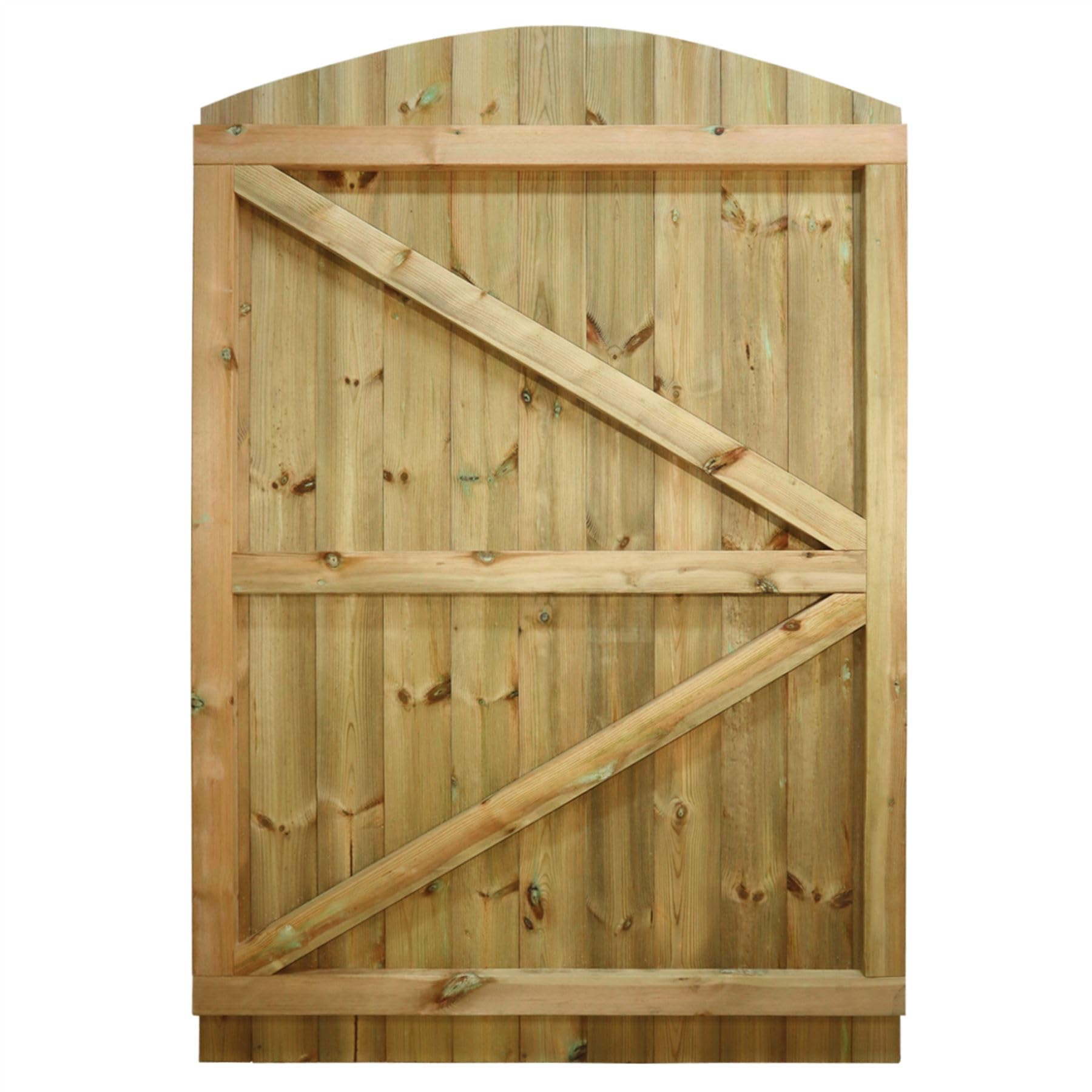 Arch Top Wooden Garden Gate, 6ft x 4ft Tongue & Groove Fully Framed Door | 180cm