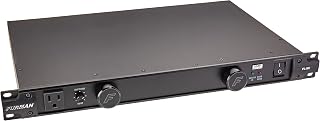Furman PL-8C Power Conditioner with Surge Protection | 15A, 9 outlets, SMP/LiFT/EVS protection, dual retractable LED lights, 10 ft cord, 1U rackmount