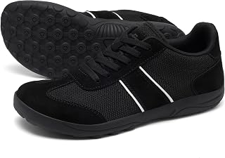 SILENTCARE Men's Wide Barefoot Shoes Sneakers Minimalist Zero-Drop Sole Wide Toe Box, Optimal Traction for Gym Walking Travel
