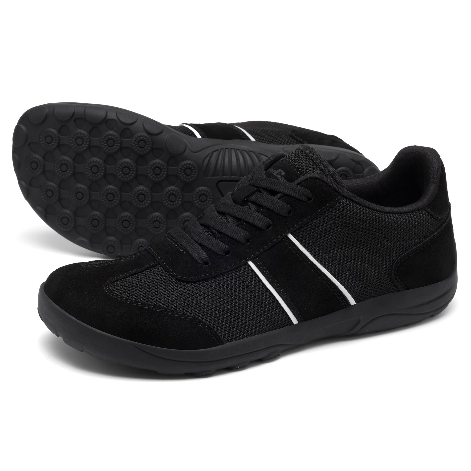 SILENTCARE Men's Wide Barefoot Shoes Sneakers Minimalist Zero-Drop Sole Wide Toe