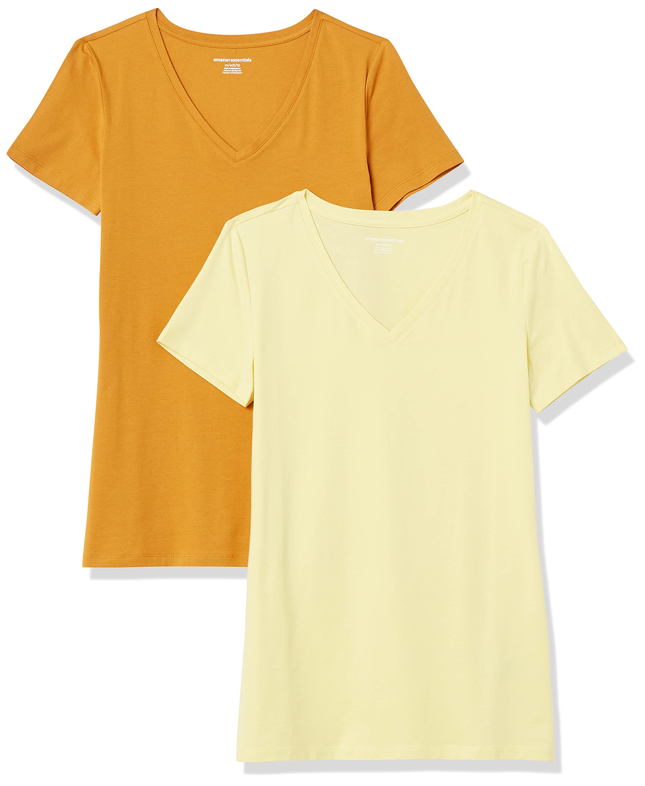 Amazon Essentials Women's Regular-Fit Short-Sleeve V-Neck T-Shirt