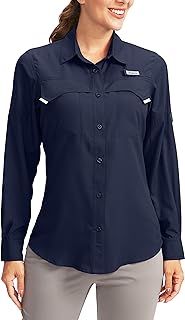 Women's UPF 50+ Sun Protection Shirts Long Sleeve for Fishing Hiking Safari