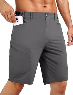 Stlight Men's Hiking Cargo Shorts 8"/10" Quick Dry Lightweight Casual Shorts for Athletic Fishing Golf with Zipper Pockets