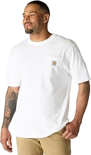 Visit the Store Carhartt Men's Workwear Pocket T-Shirt Short Sleeve K87 Workwear Short Sleeve (Regular and Large and Tall Sizes) White S