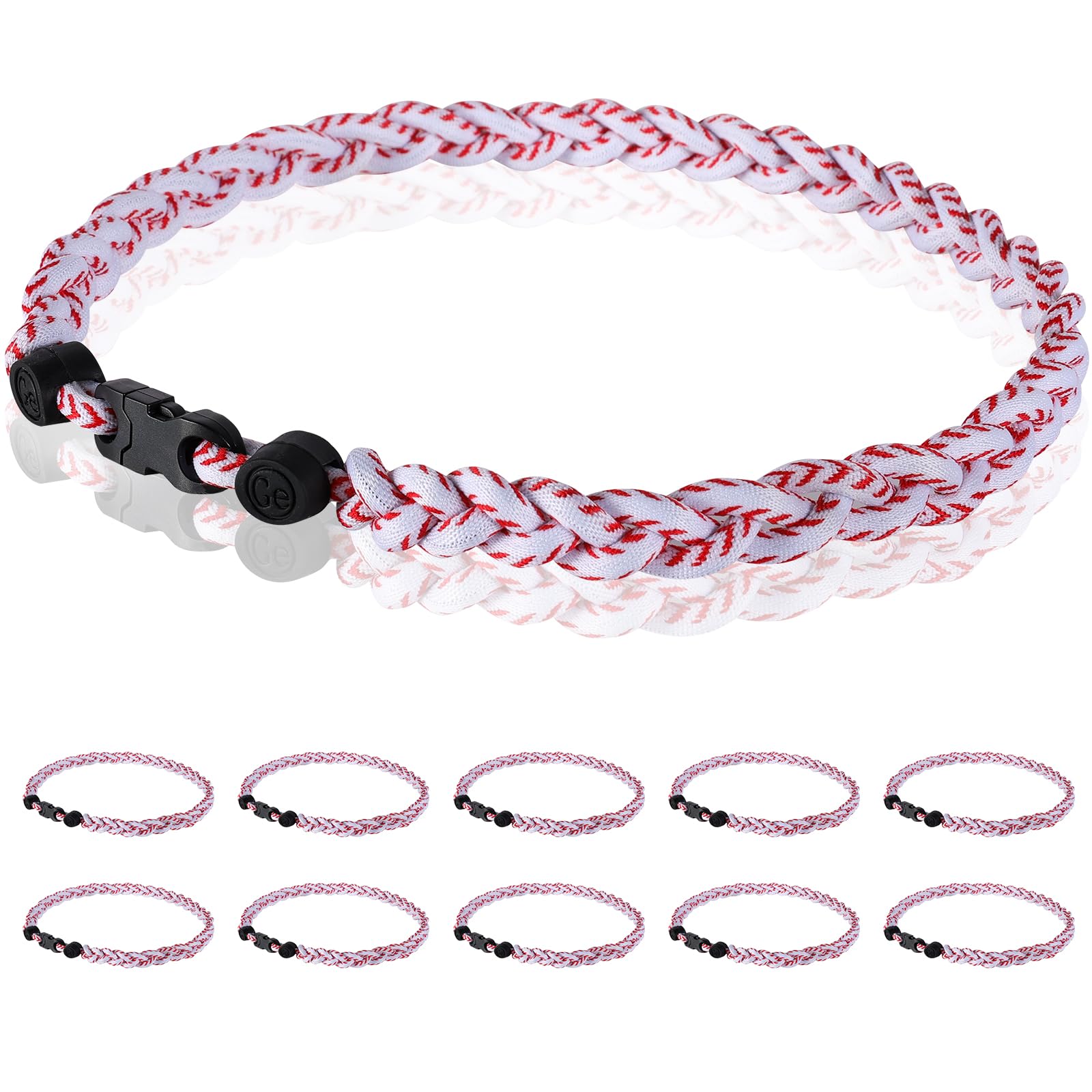 Midtatus 12 Pack Baseball Necklace 18inch, Team Gift for Baseball Funs, Three Br