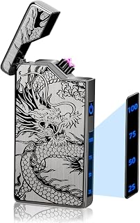 Birthday Gifts for Men, Electric Lighter USB Rechargeable, Electronic Arc Plasma Flameless Dragon Lighter Windproof and Portable for Outdoor Camping Fishing