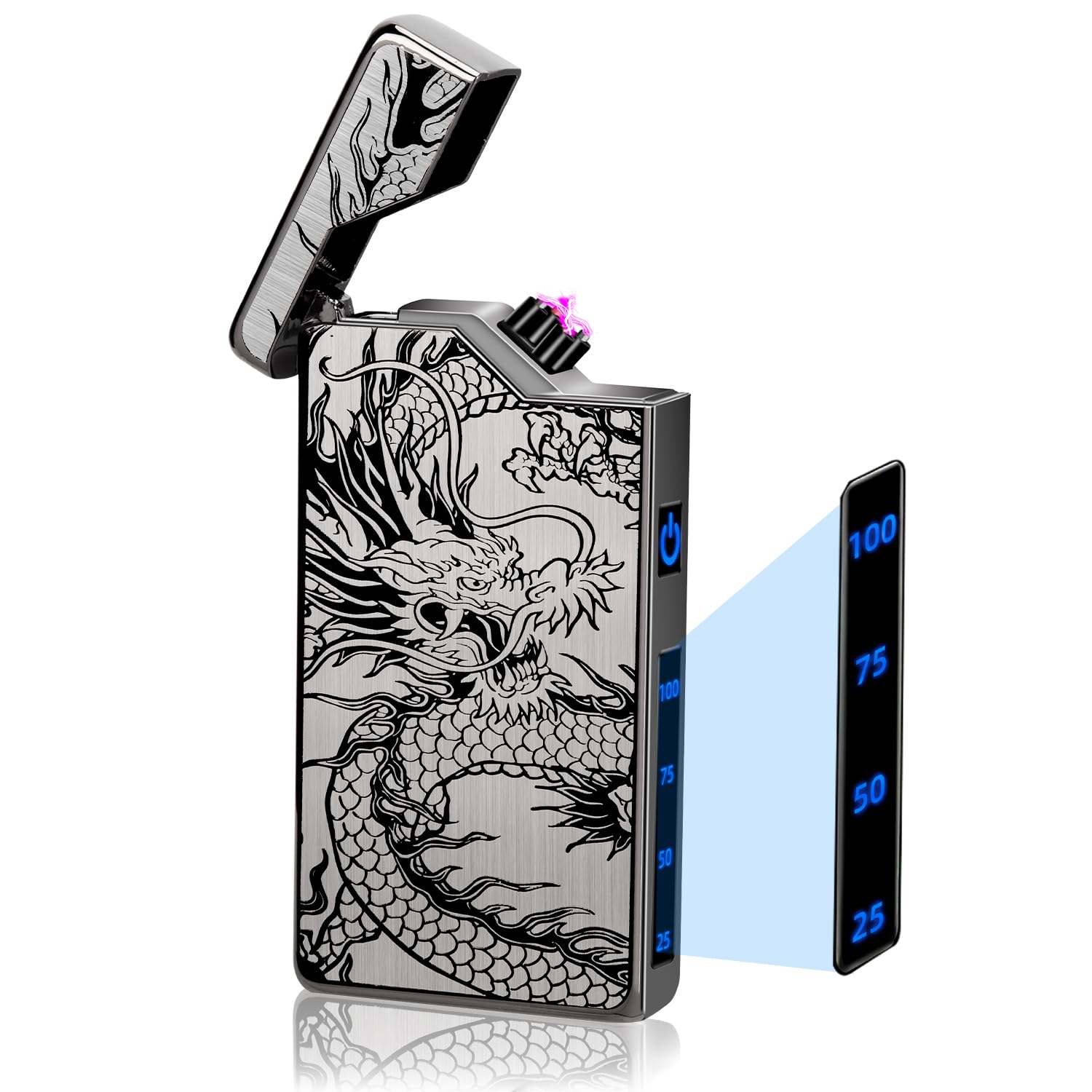 Birthday Gifts for Men, Electric Lighter USB Rechargeable, Electronic Arc Plasma