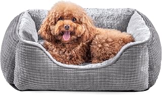 JOEJOY Medium Dog Bed Washable Pet Bed, Orthopedic Calming Dog Bed, 63x53cm