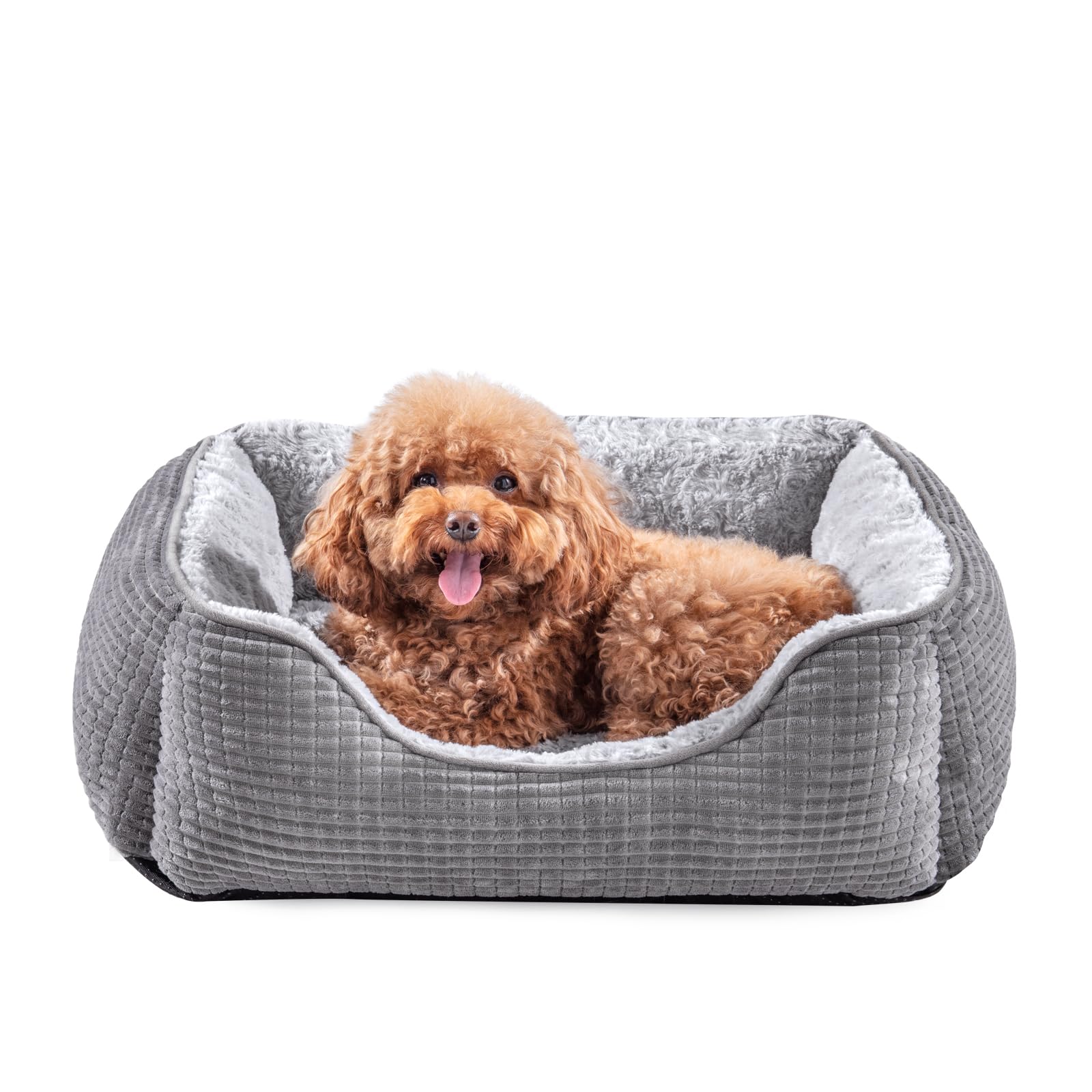 JOEJOY Medium Dog Bed Washable Pet Bed, Orthopedic Calming Dog Bed, 63x53cm