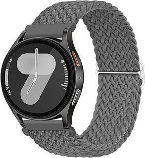 20mm 22mm Elastic Braided Watch Bands for Samsung Galaxy Watch 7/6/5/4/FE 40mm 44mm/Watch 6&4 Classic 42mm 46mm 43mm 47mm/5 Pro 45mm/3 41mm/Active 2,Nylon Strap for Garmin Vivoactive 5/3/Venu