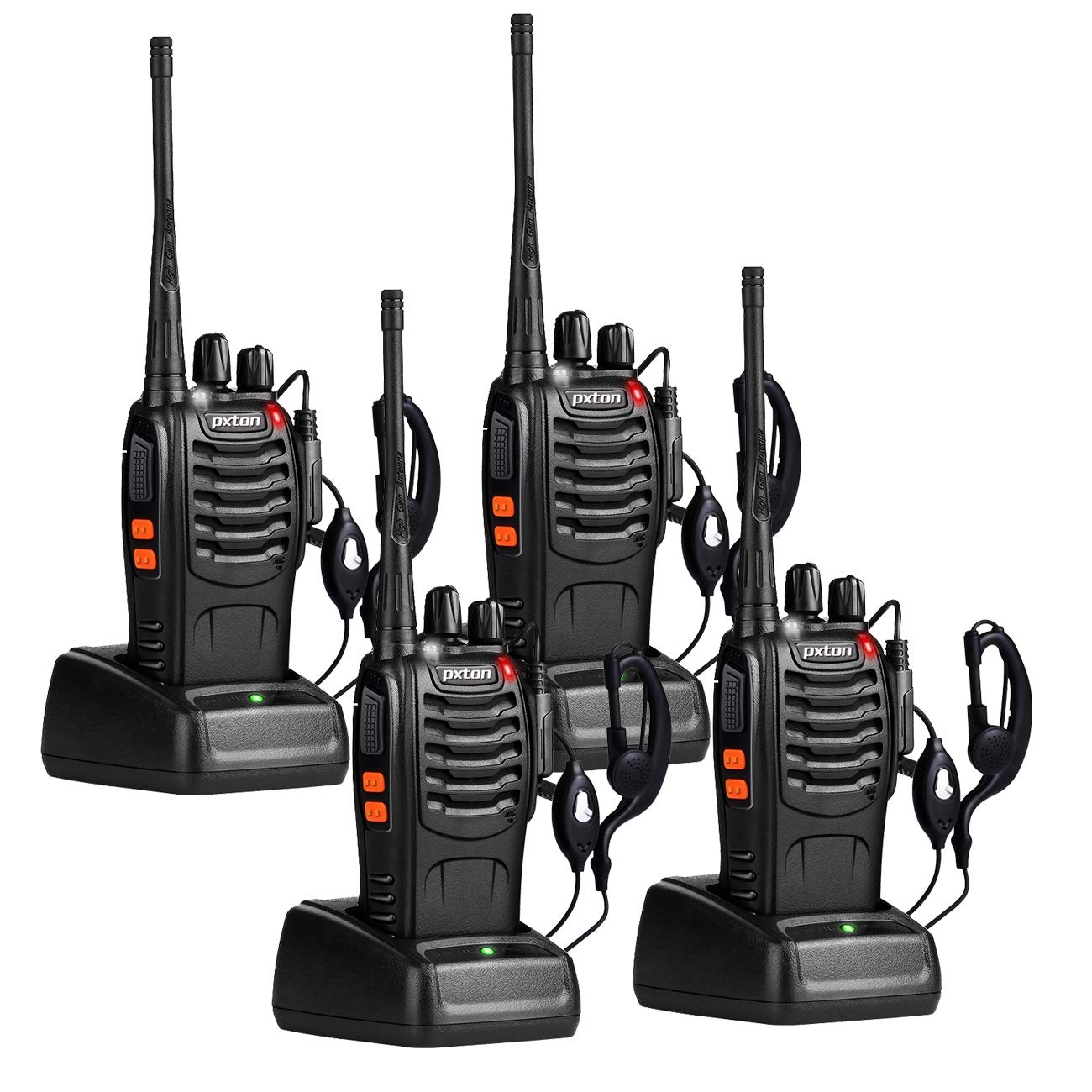 pxton Walkie Talkies Long Range for Adults with Earpieces,16 Channel Walky Talky