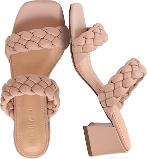 CUSHIONAIRE Ladies Onyx Braided Heel Sandal + Memory Foam Wide Widths Available