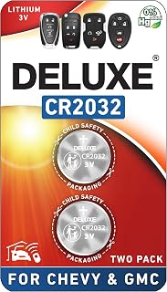 Key Fob Replacement Batteries for Chevy & GMC, Pack of 2, Check Fit Guide | For Silverado Equinox Malibu Traverse Cruze Sierra Acadia Terrain Colorado Impala Trax Camaro Tahoe Yukon Trailblazer & More