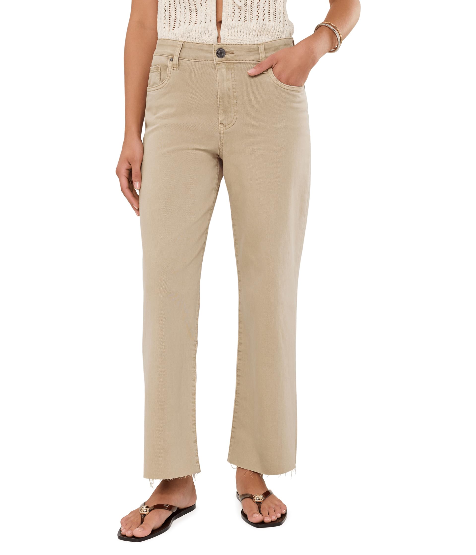 KUT from The Kloth Women's Charlotte High-Rise Wide Leg with Regular Hem Jeans