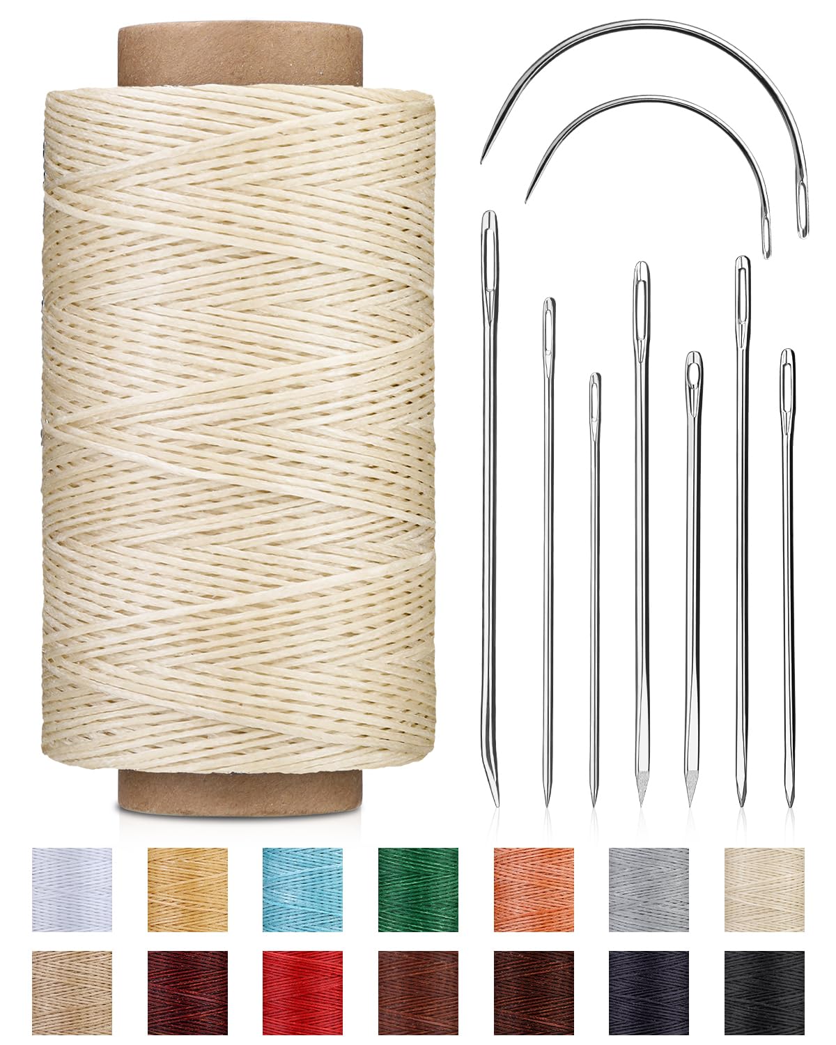DIUDUS 218 Yards Upholstery Thread Heavy Duty Waxed Thread for Hand Sewing | Sew