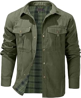 Flygo Men's Mens Vintage Flannel Lined Shirt Jacket Mens Vintage Flannel Lined Shirt Jacket (pack of 1)